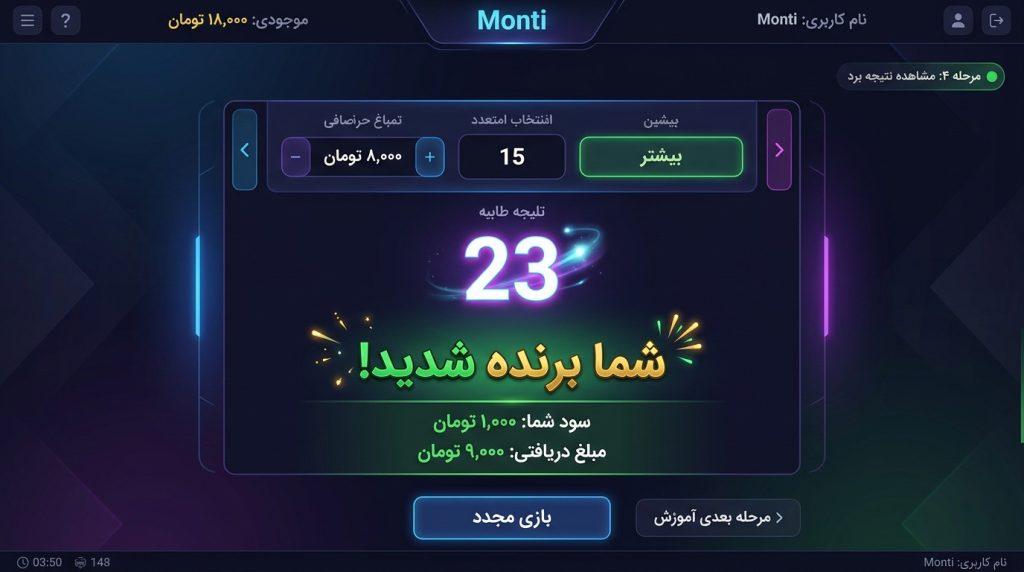 بازی مونتی: آموزش ترفندها به همراه تصویر 4 monti 4