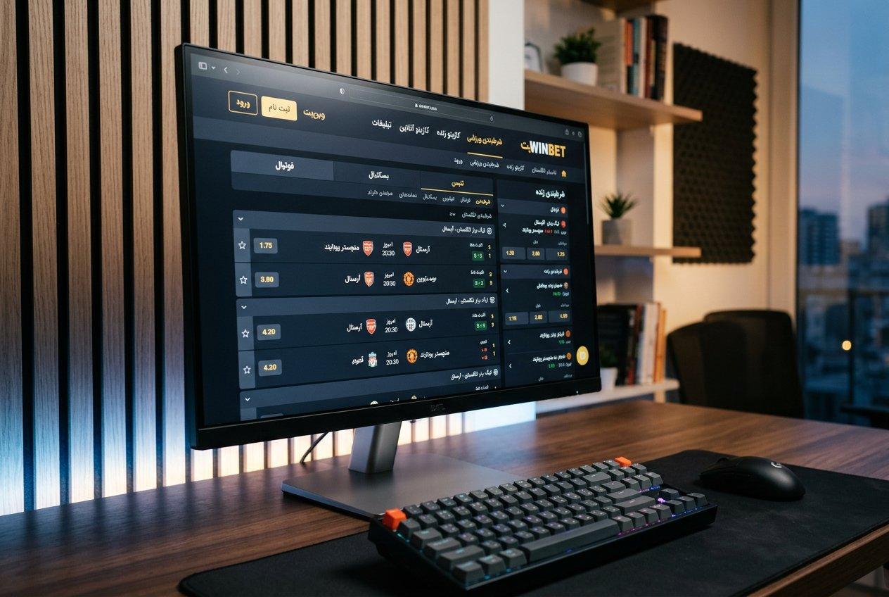 محیط کاربری و اسکریپت پیش بینی ورزشی و کازینو سایت وین بت Winbet