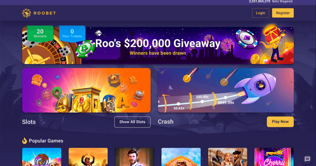 2021 roobet casino review home page 1