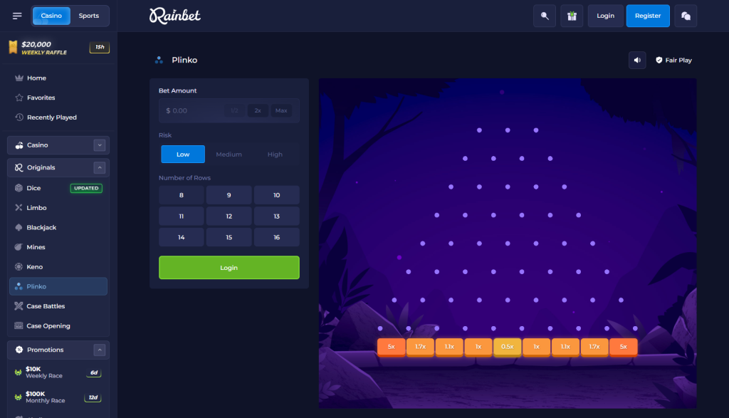 screencapture rainbet casino originals plinko 2025 07 19 14 05 04
