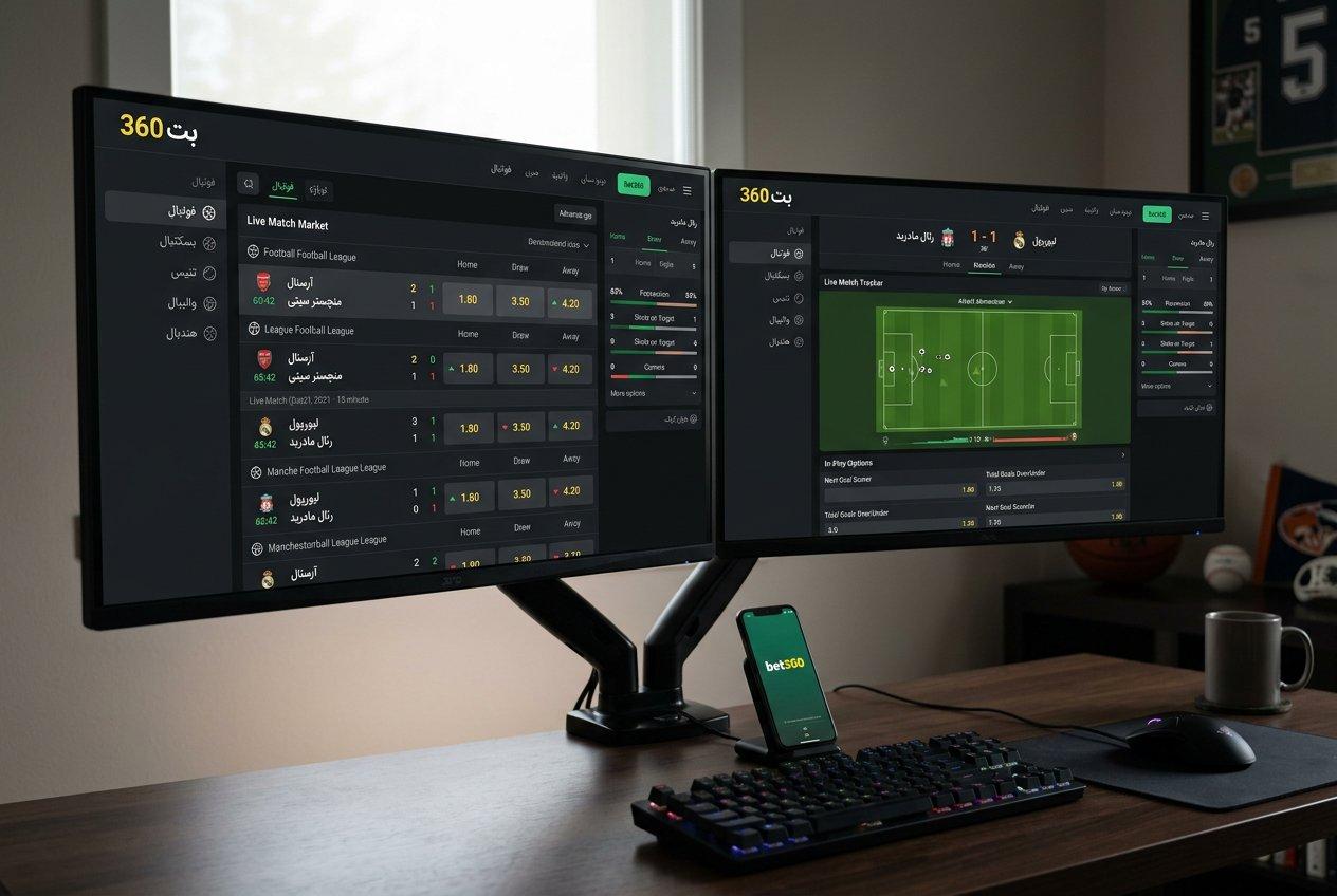 سایت شرط بندی بت 360 (Bet360)؛ بررسی اعتبار، بازی انفجار و آدرس جدید در ۱۴۰۵ 4 ضرایب و آپشن های پیش بینی زنده ورزشی در بت 360