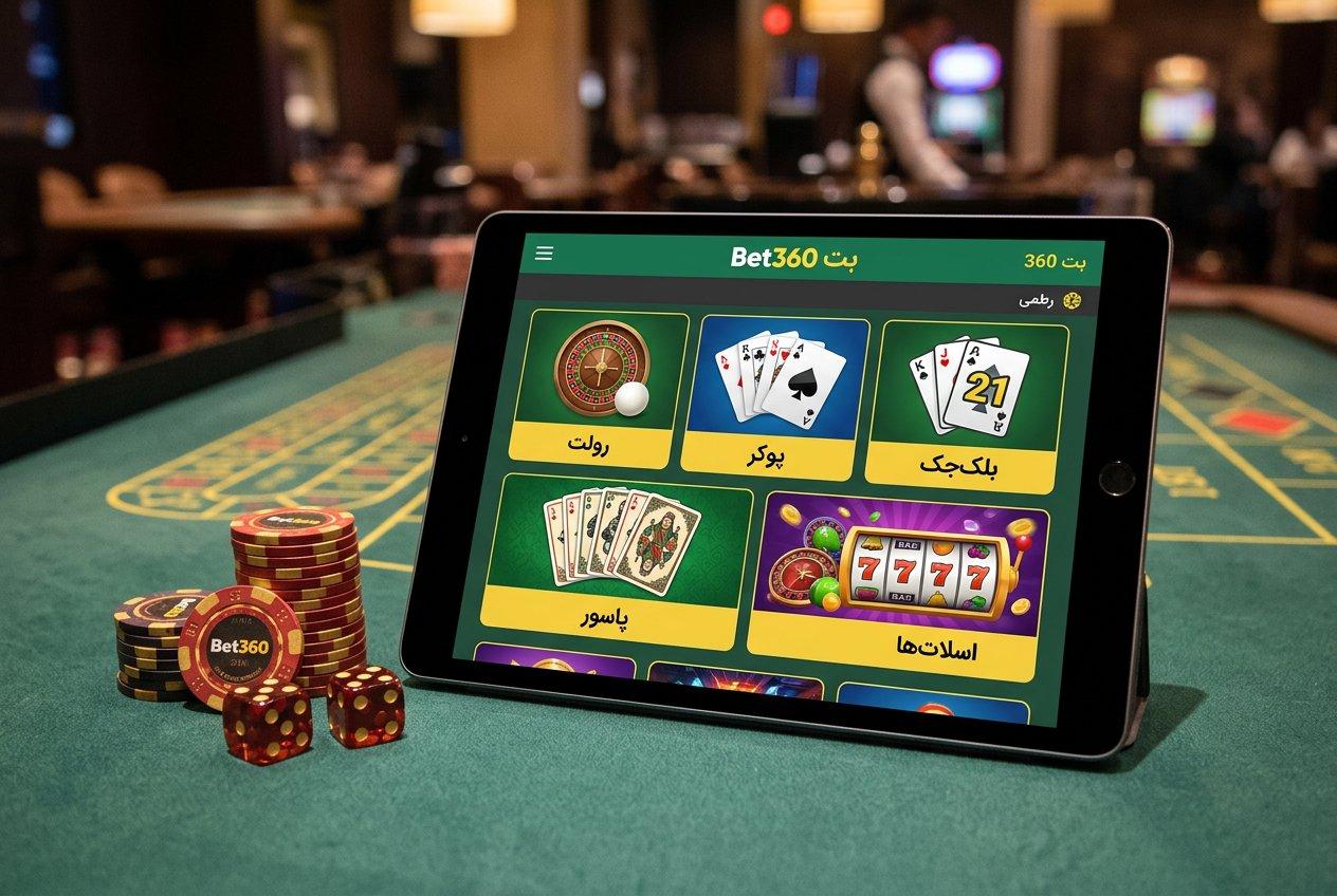 سایت شرط بندی بت 360 (Bet360)؛ بررسی اعتبار، بازی انفجار و آدرس جدید در ۱۴۰۵ 6 کازینو آنلاین بت 360 شامل پوکر، رولت، پاسور و بلک جک