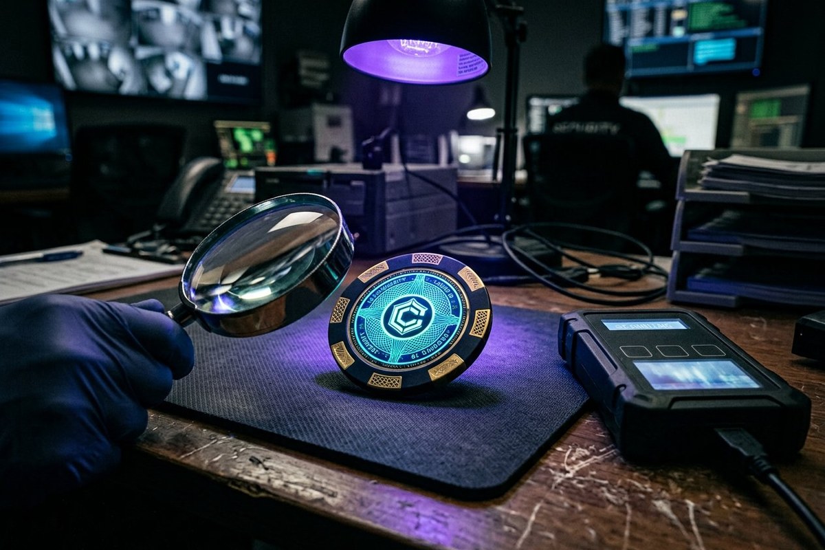 چیپ امنیتی پوکر با فناوری RFID و نشان UV