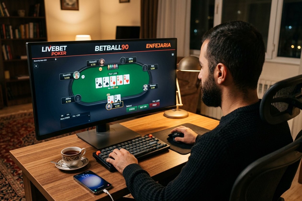 میز پوکر آنلاین در سایت‌های شرط‌بندی معتبر مورد تایید انفجاریا مثل لایو بت و بت بال ۹۰